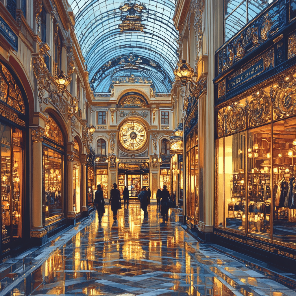 Galleria Vittorio Emanuele Light Arcade Milan Italy Painting by numbers kit