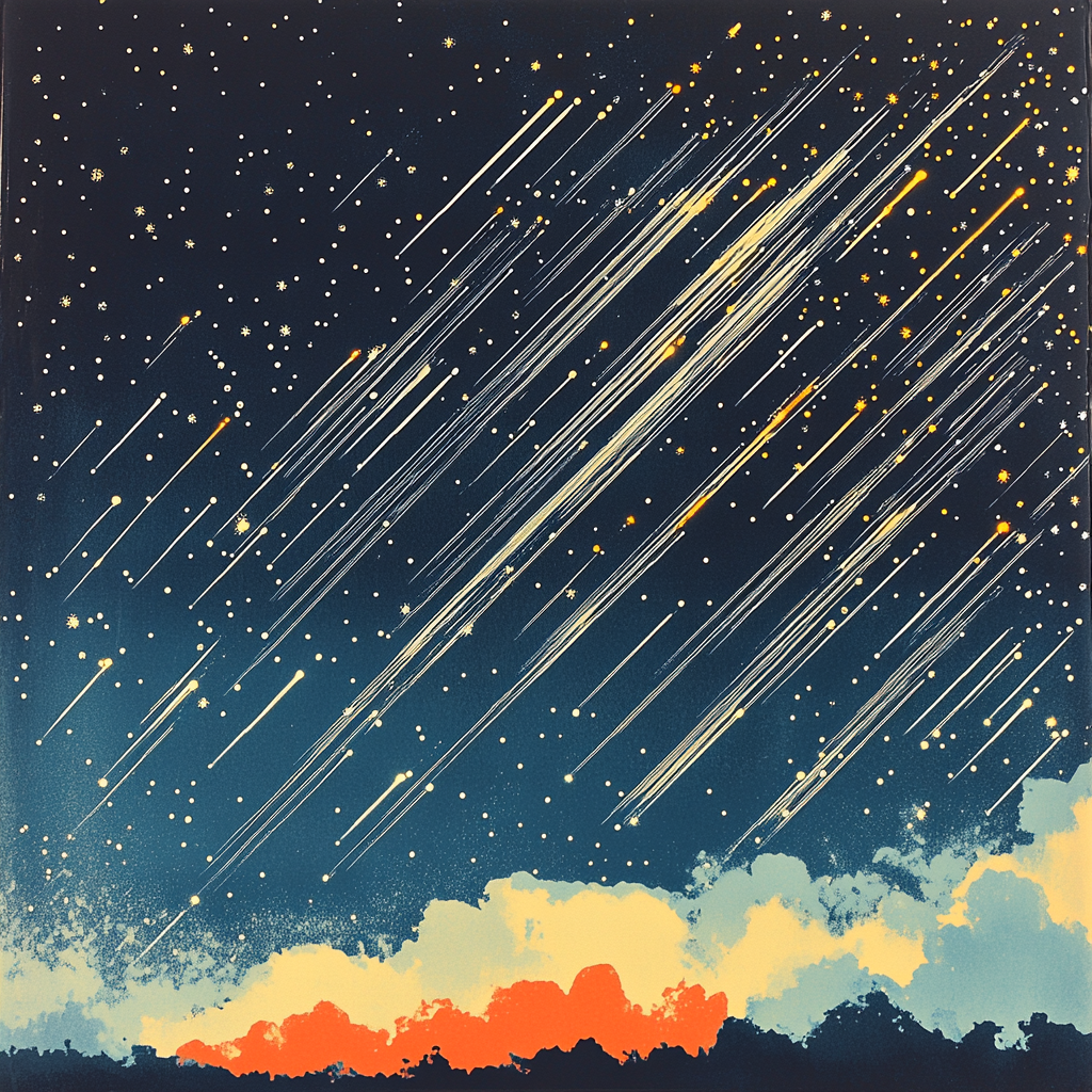 Georges Seurat Inspired Meteor Shower Canvas DIY paint by numbers
