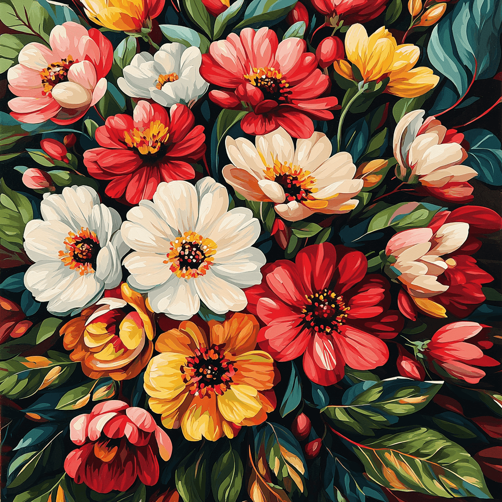 O'Keeffe Inspired Floral Dreams - DIY Painting By Numbers Kit