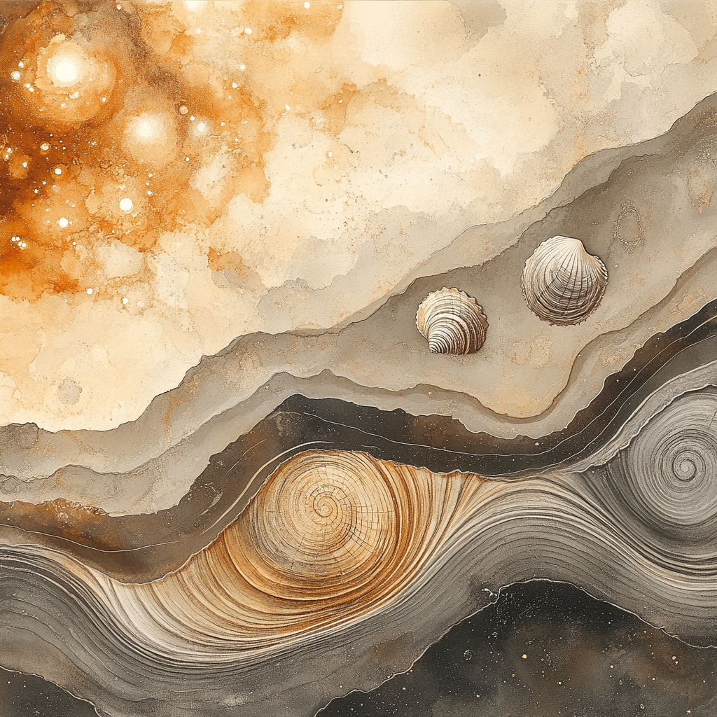 Leonardo Da Vinci Inspired Fossil Nebula Numbered painting kits