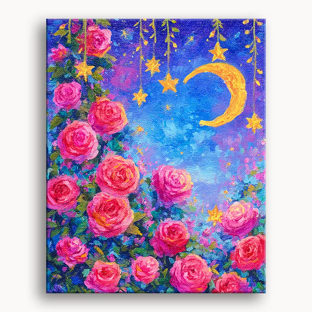 Happy Painting Exclusive DIY Paint by Number Kit Stress Relief Relaxation Toys Beginner Painting Kits Handicrafts with Lions Flowers & Birds Designs