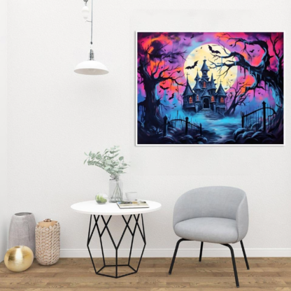Halloween Ghost And Cat Paint By Numbers Canvas Kit For Home Decor