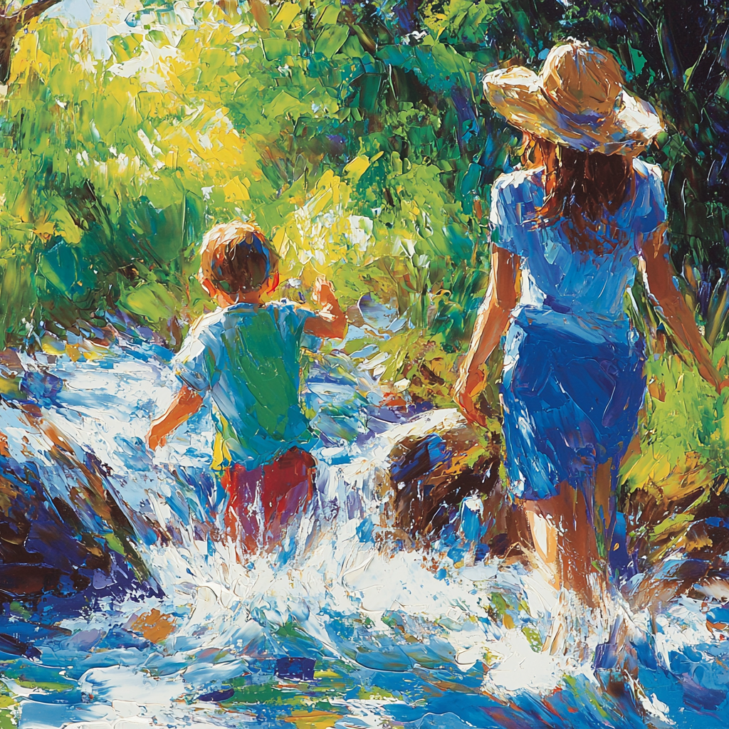 Playful Streams Of Joy Number Painting