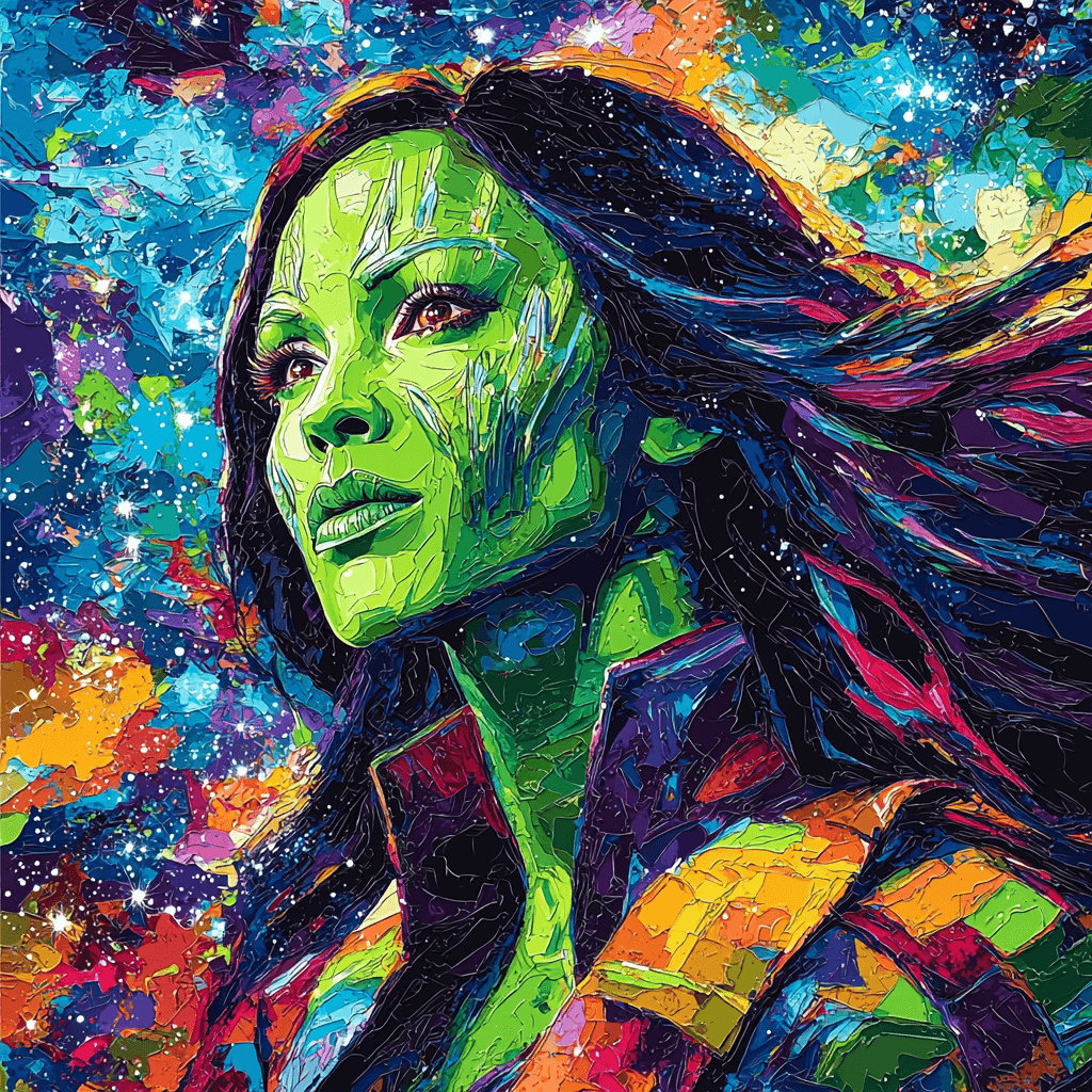 Zoe Saldana: The Galactic Empress Of Versatility Paint By Numbers Art