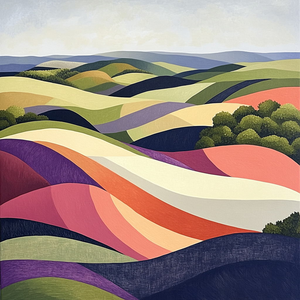 Paul Cézanne Inspired Chromatic Wave Study Numbered painting kits