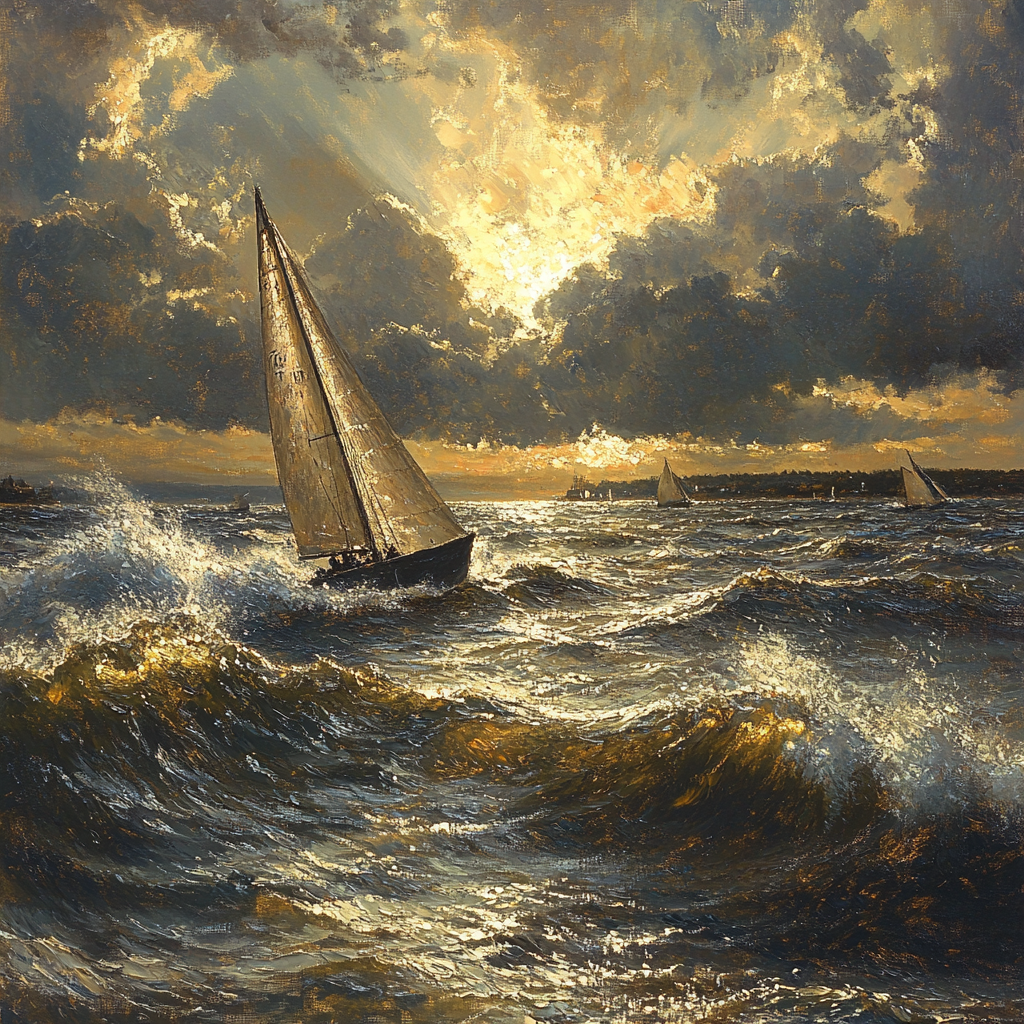 J.M.W. Turner Inspired Ocean Storm paint by number