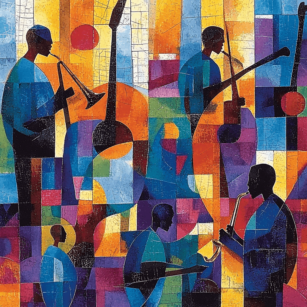 Romare Bearden Inspired Cultural Mosaic Of Friends Painting Number Kit