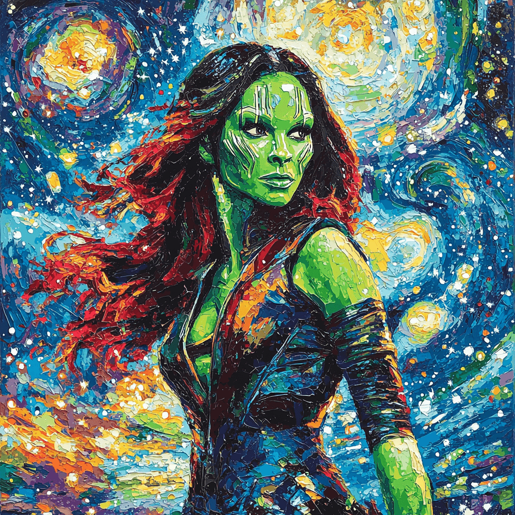 Zoe Saldana: The Starry Guardian Of The Galaxy Paint By Numbers Art