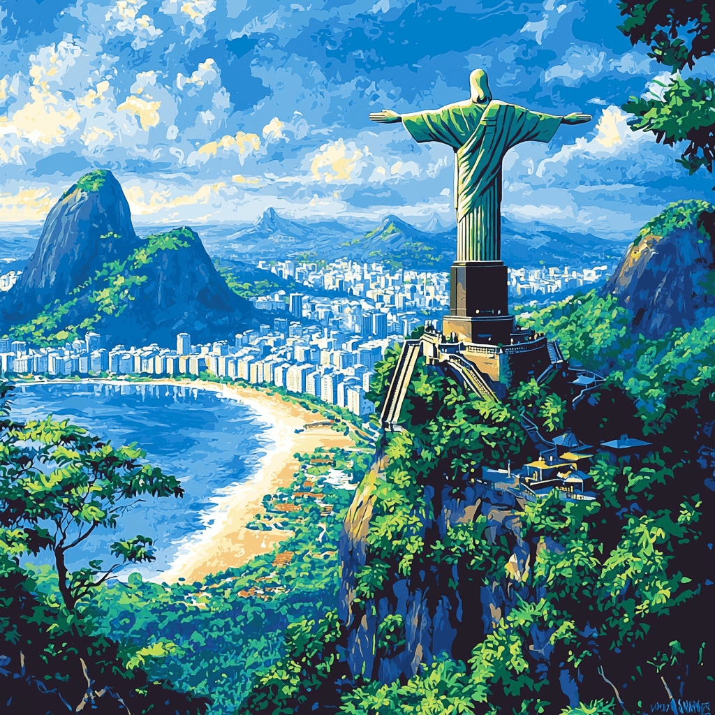 Christ The Redeemer - Rio De Janeiro Painting By Numbers Kit
