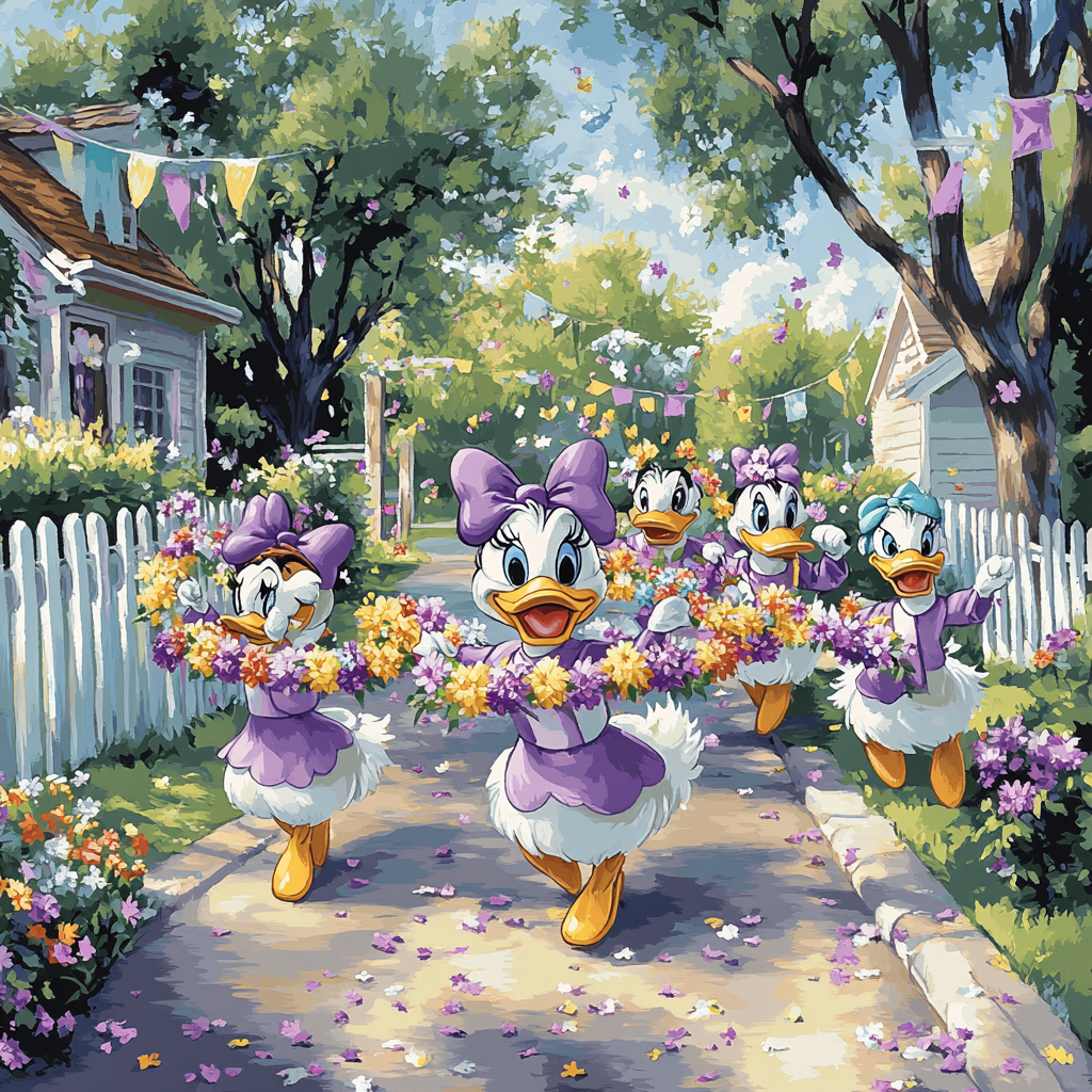Daisy Duck Flower Parade painting number kit
