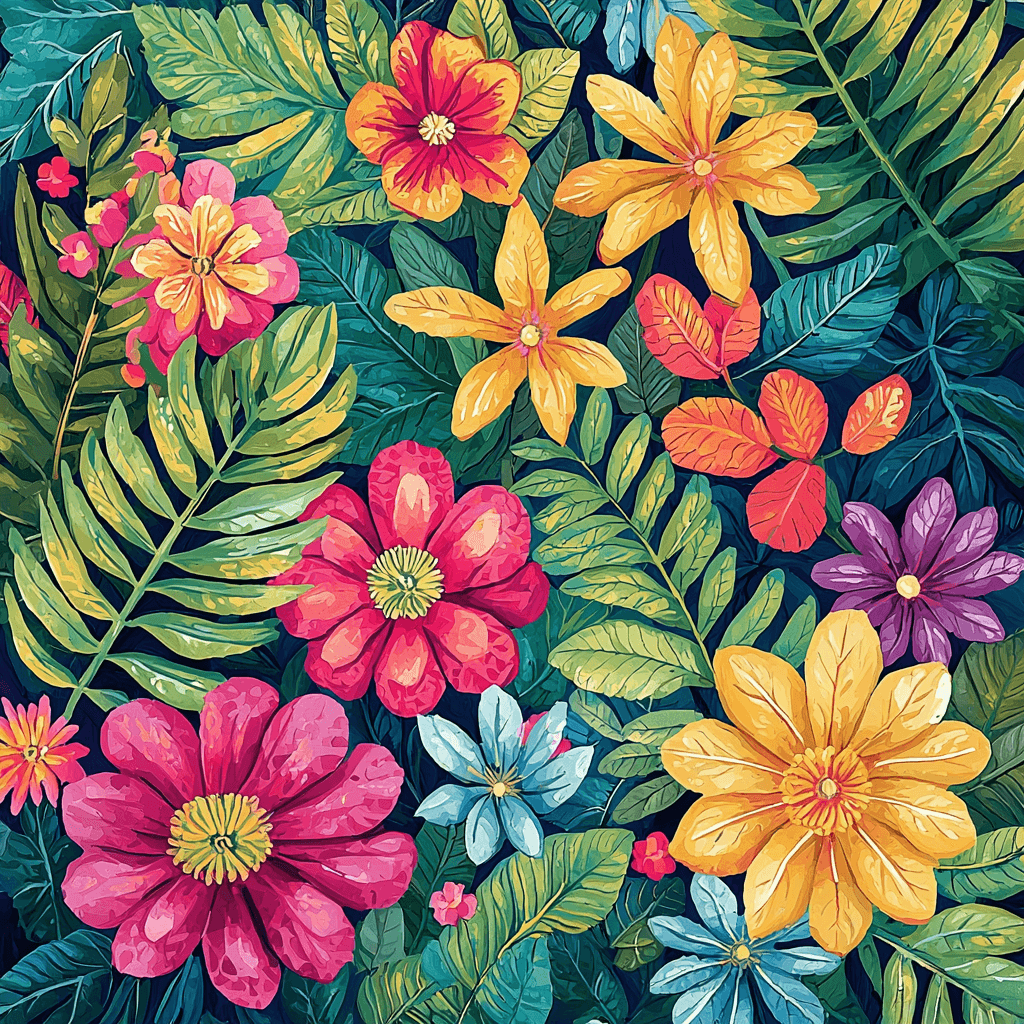 Frida Kahlo Inspired Garden Of Memories Number Painting