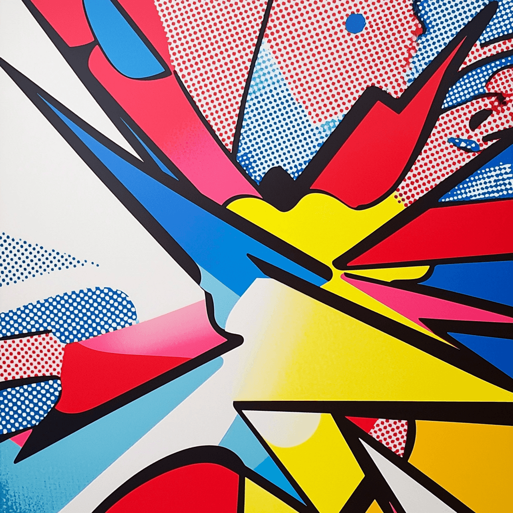 Roy Lichtenstein Inspired Geometric Pop Fiesta DIY Paint By Numbers