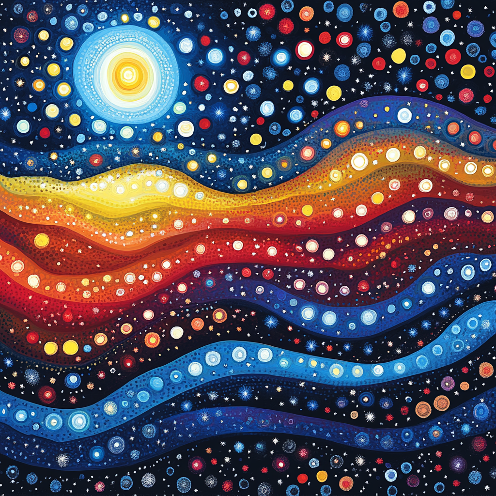 Yayoi Kusama Inspired Cosmic Ripples paint by numbers