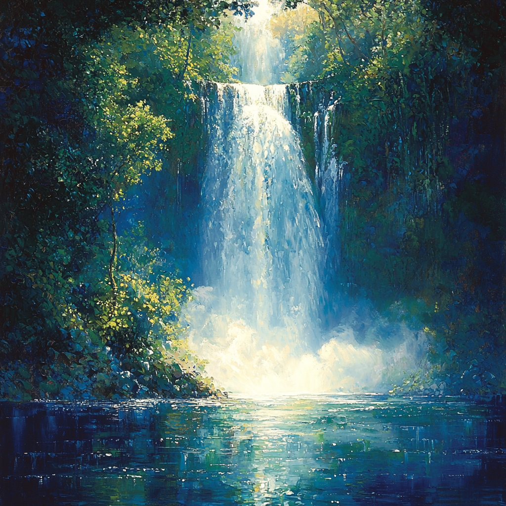 Church Inspired Enchanting Waterfall DIY Paint By Numbers