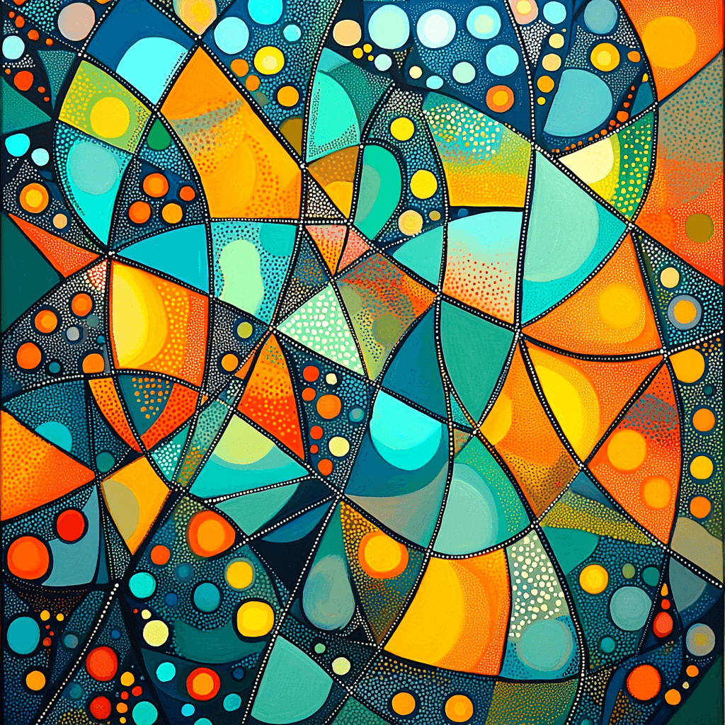 Georges Seurat Inspired Radiant Geometric Dream Numbered Painting Kits