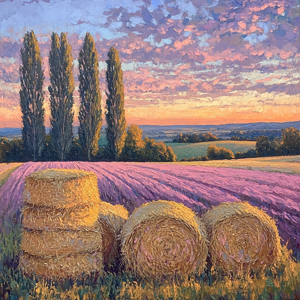 Claude Monet Inspired Twilight Haystacks Study Paint by numbers kits