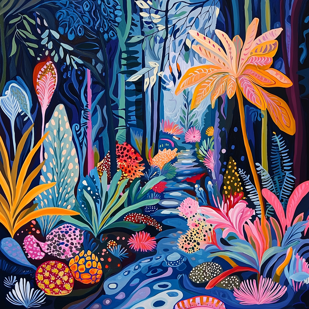 Salvador Dalí Inspired Cosmic Garden Exploration Number Painting