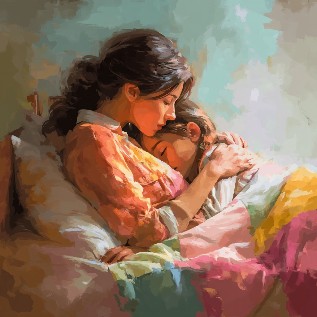 A Cuddle Under The Blanket Painting By Numbers Kit