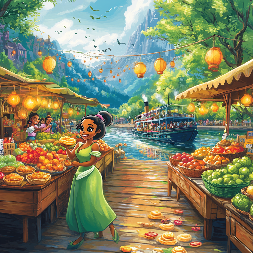 Tiana Market Melody Paint by numbers art