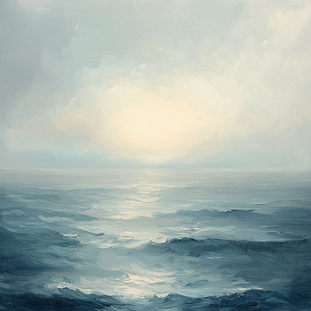 Turner Inspired Turner's Misty Horizon Number Painting