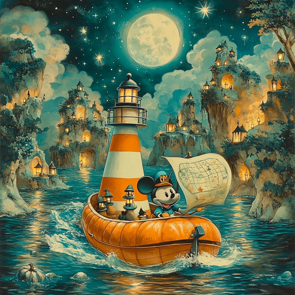 Pumpkin Lighthouse Voyage Painting by numbers kit