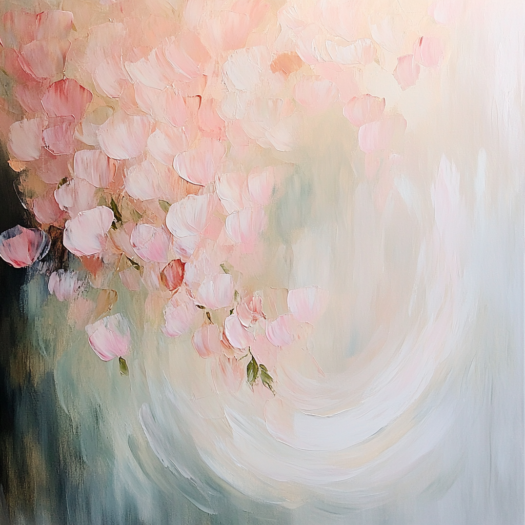 Edgar Degas Inspired Ballet Of Falling Petals Number painting