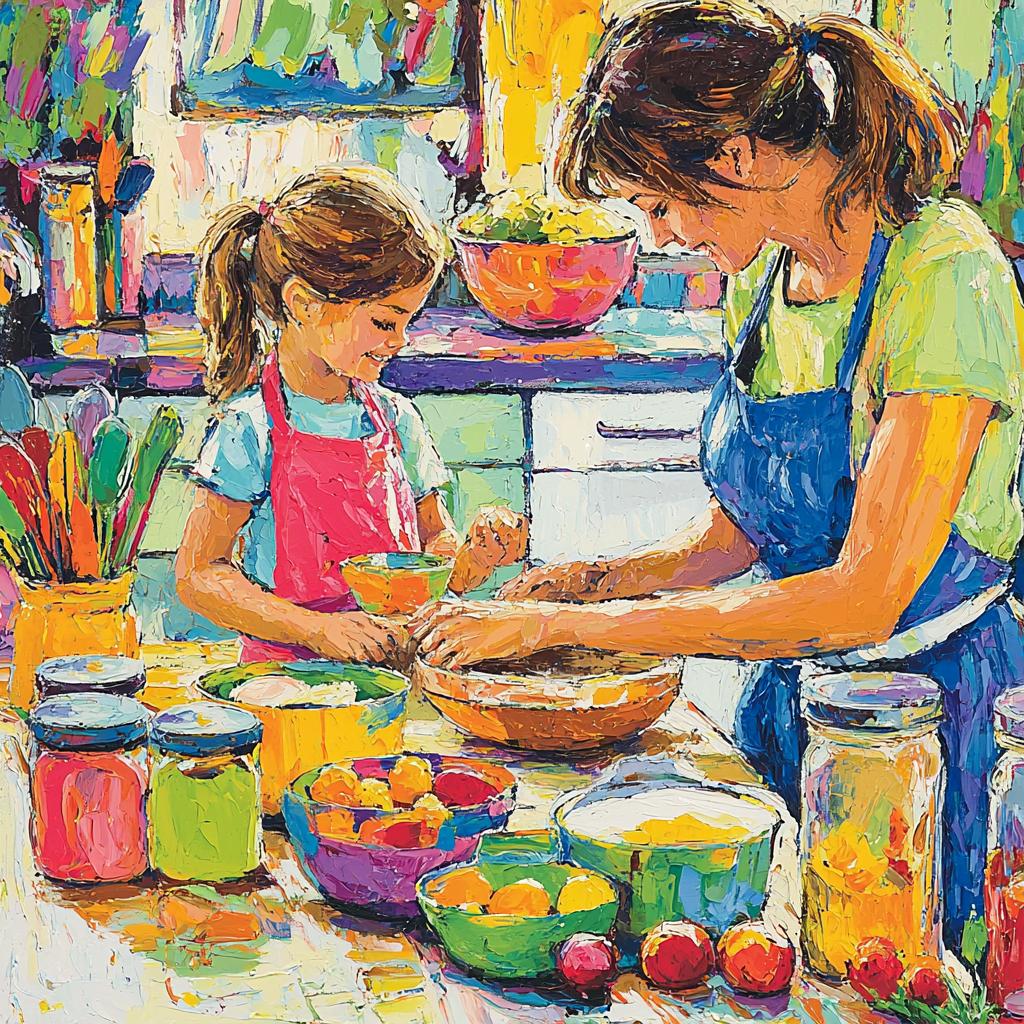 A Day In The Kitchen Painting Number Kit
