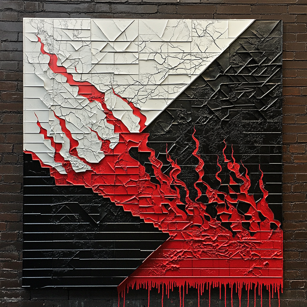 Banksy Inspired Climate Meltdown Mosaic DIY paint by numbers