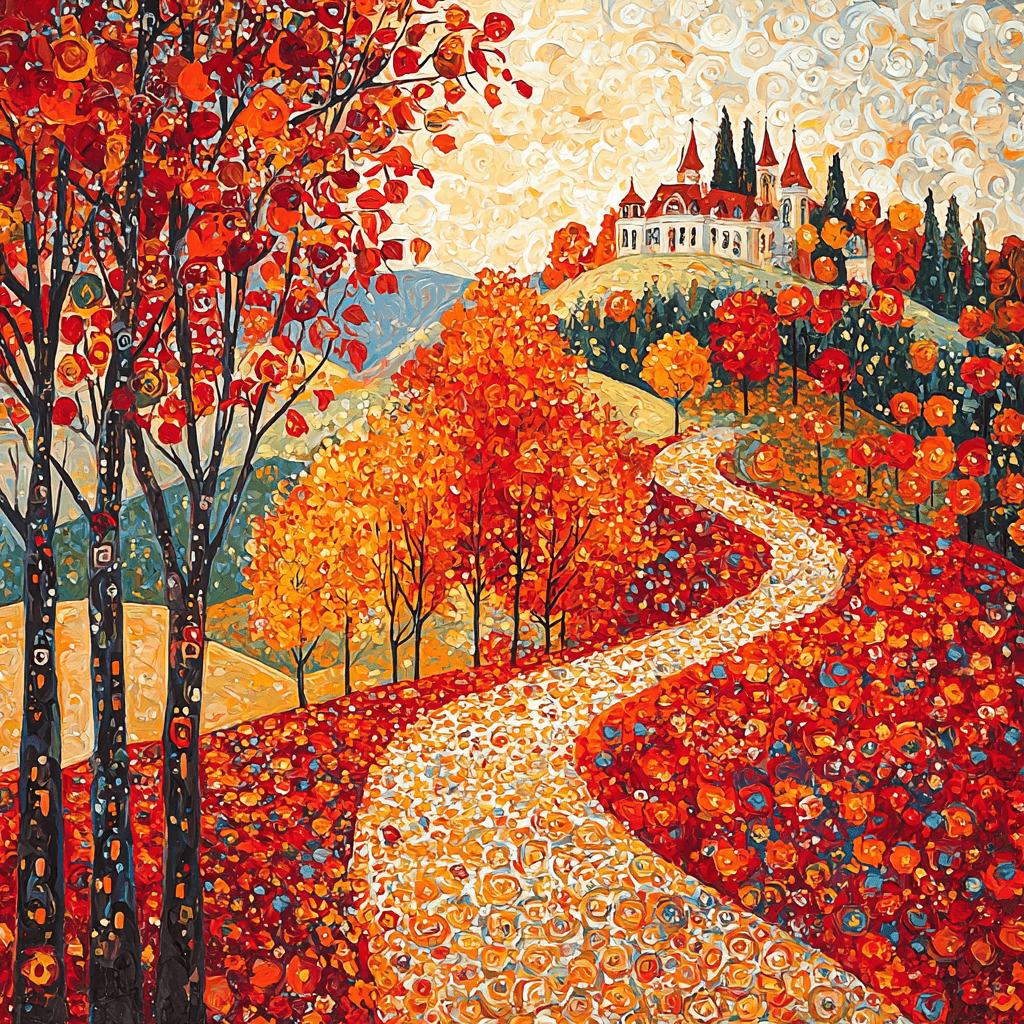 Gustav Klimt Inspired Whispers Of Autumn Paint By Color