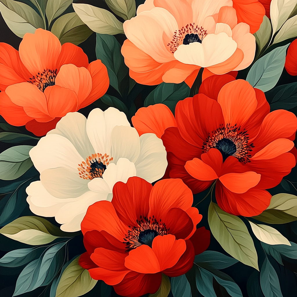 Georgia OKeeffe Inspired Desert Flowers Paint by numbers kits