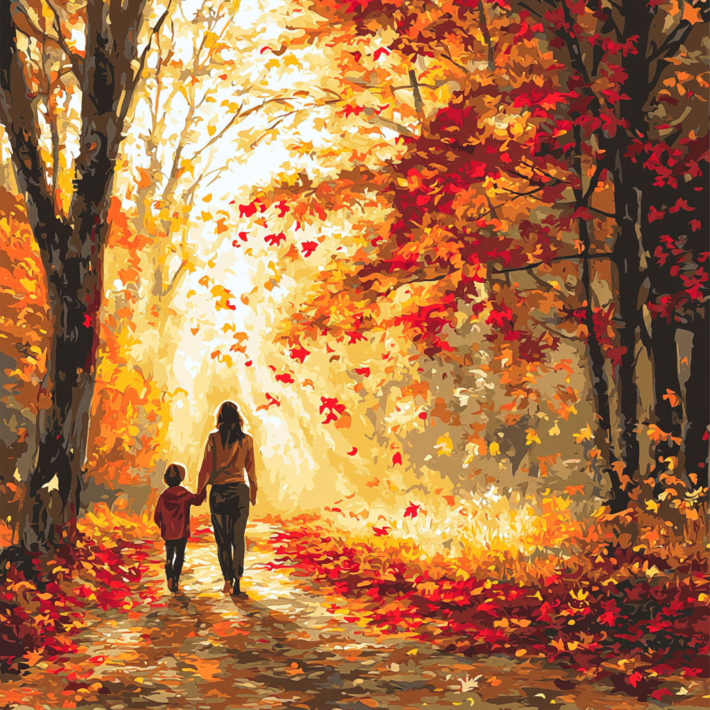 Serene Autumn Stroll Paint By Numbers