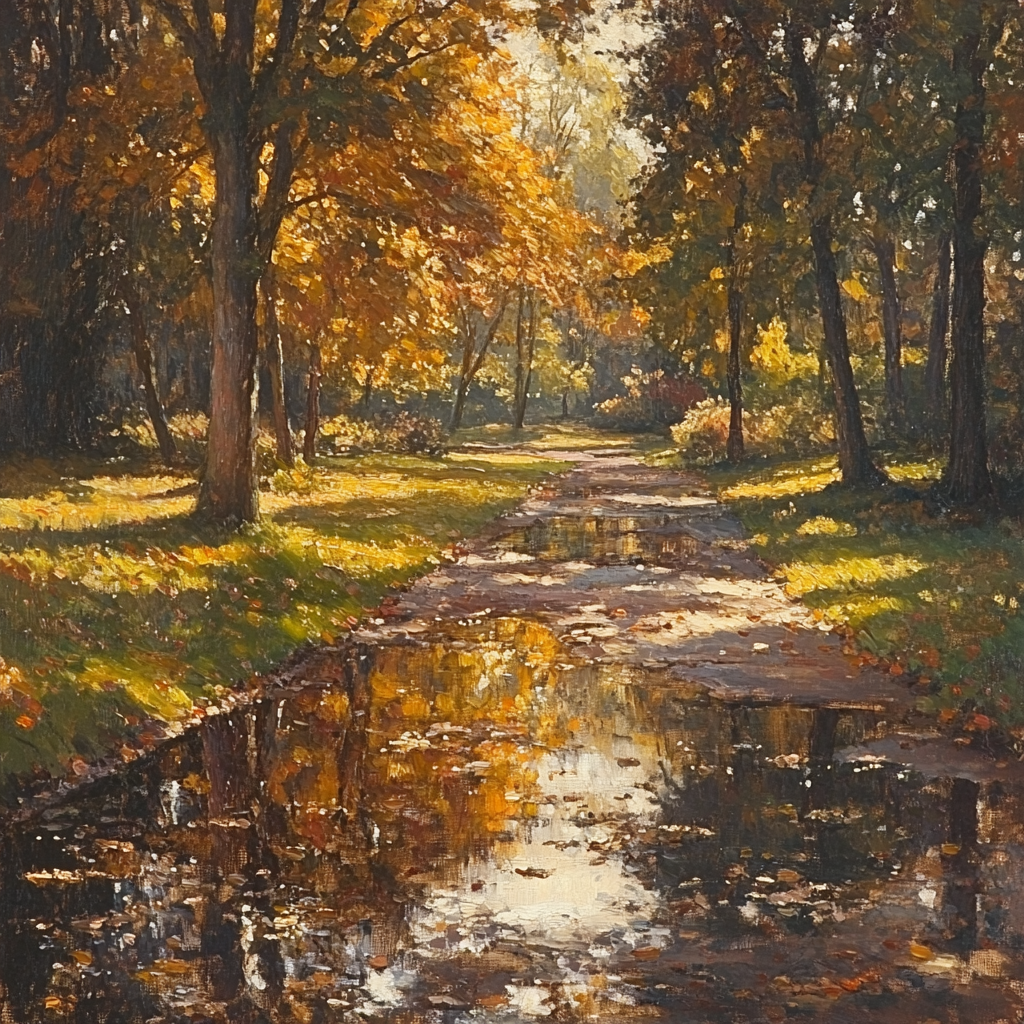 Claude Monet Inspired Autumn Garden paint by numbers