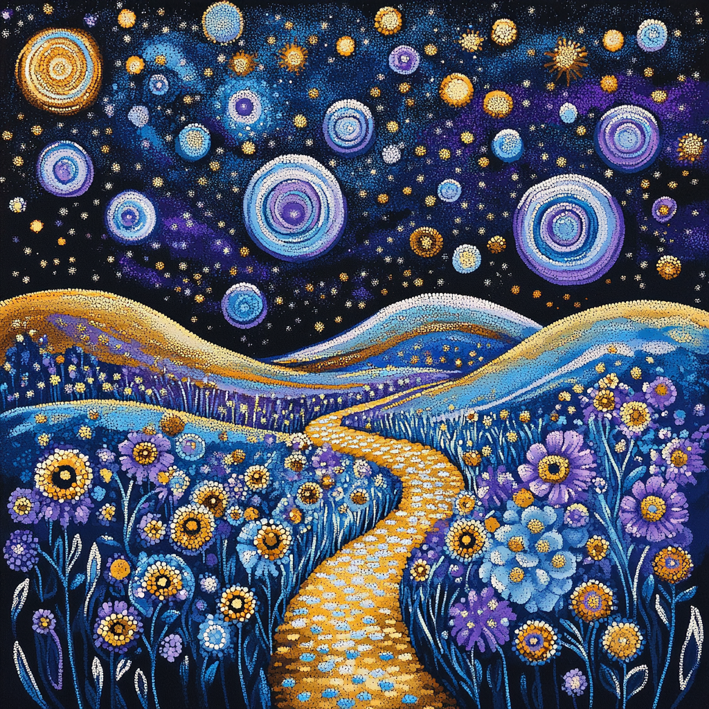 Georges Seurat Inspired Celestial Garden Painting by numbers kit