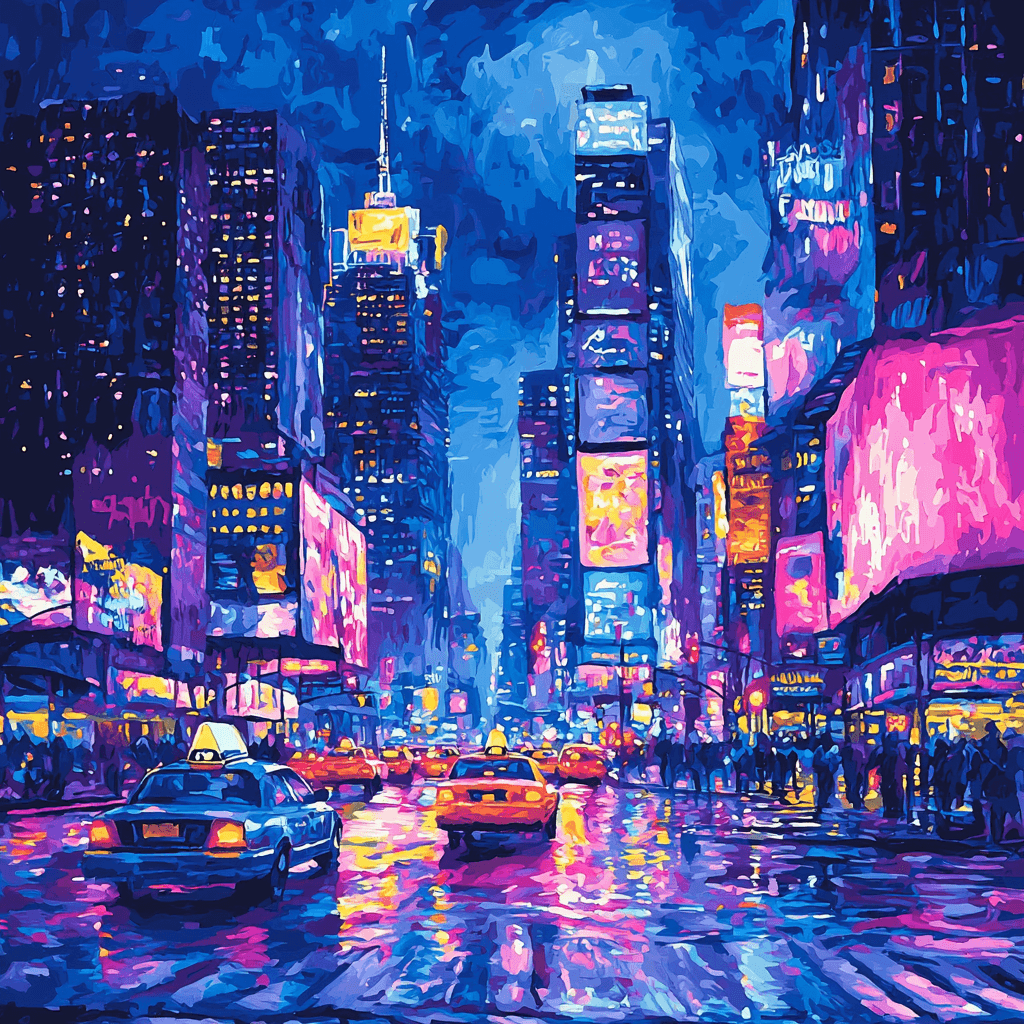 Ernst Ludwig Kirchner Inspired Neon Nocturne Paint By Color