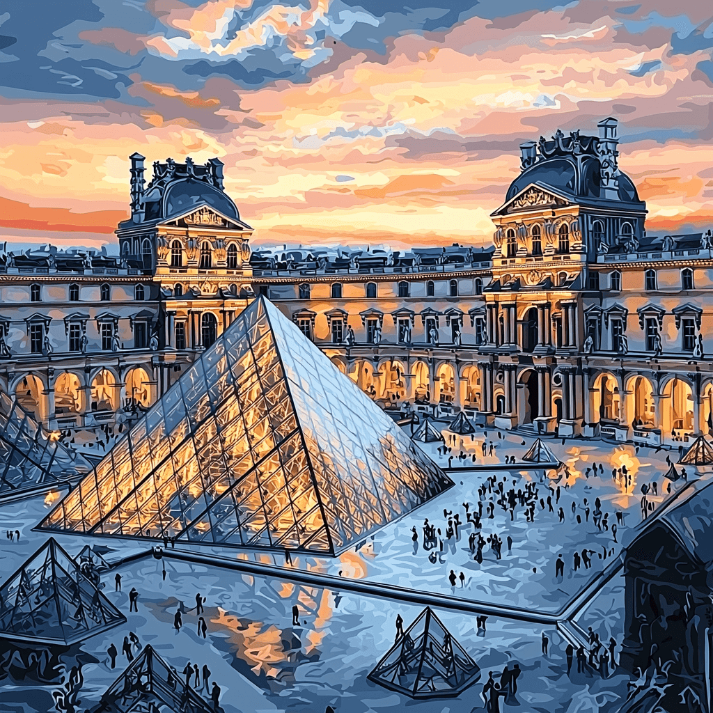 Louvre Museum - Paris Paint By Numbers