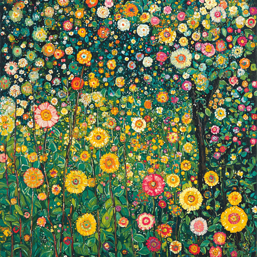 Gustav Klimt Inspired Whimsical Garden Dreams Painting Number Kit