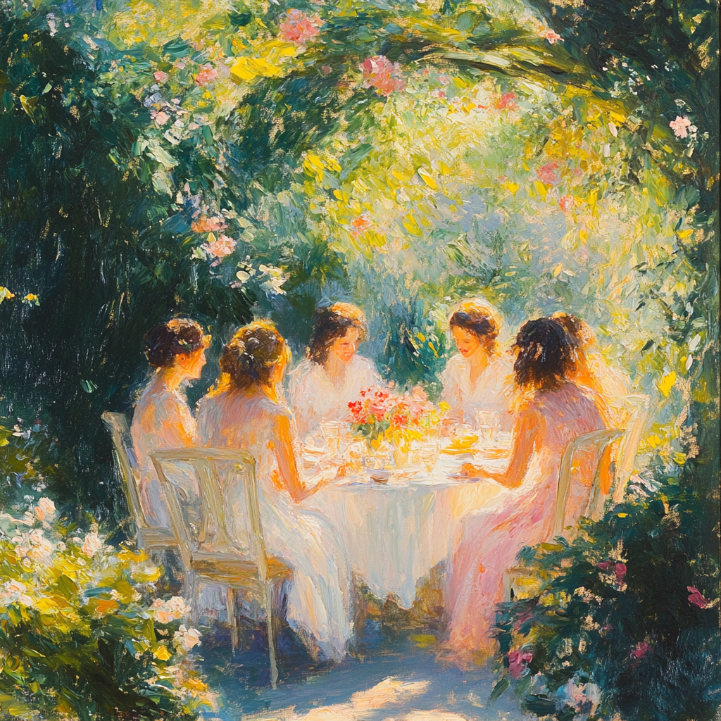 Renoir Inspired Garden Party DIY paint by numbers