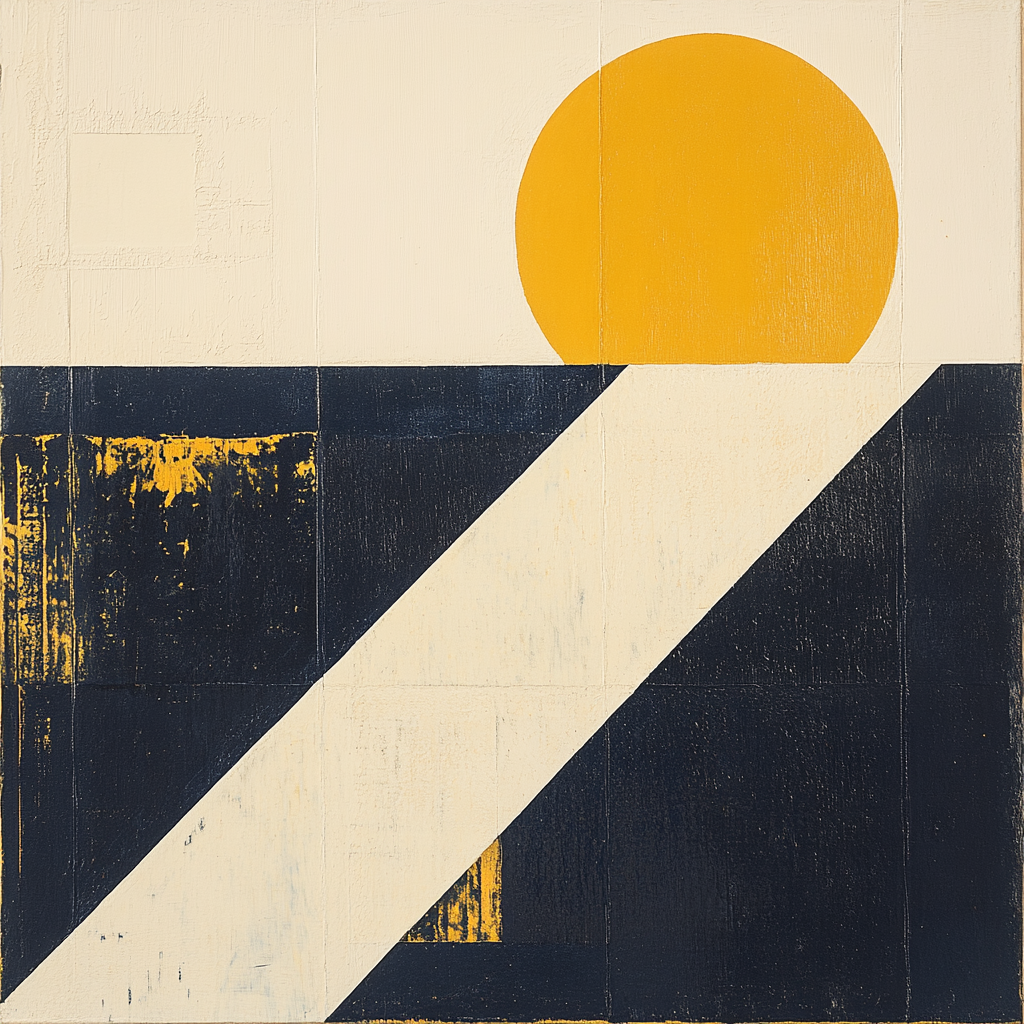 Kazimir Malevich Inspired Tilted Plane Resonance Paint by numbers art