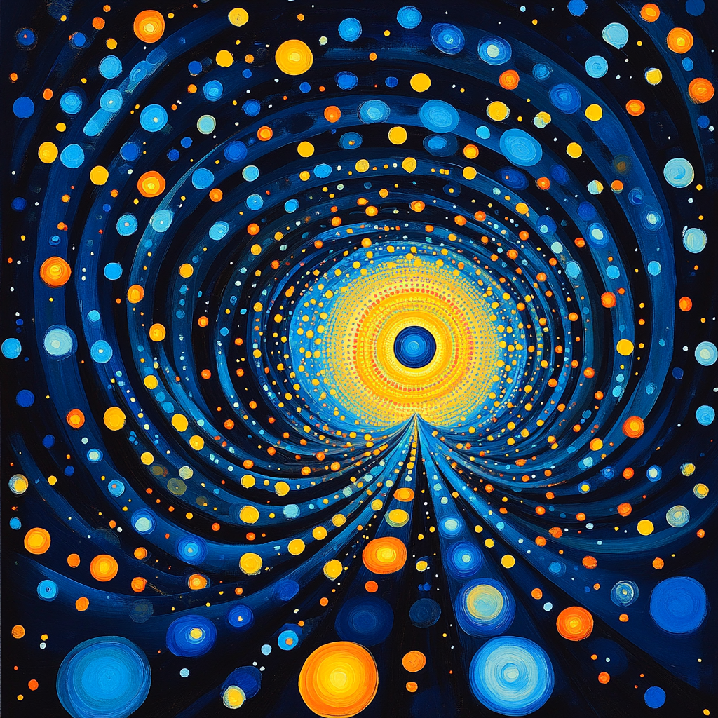 Yayoi Kusama Inspired Dots In The Cosmos DIY paint by numbers