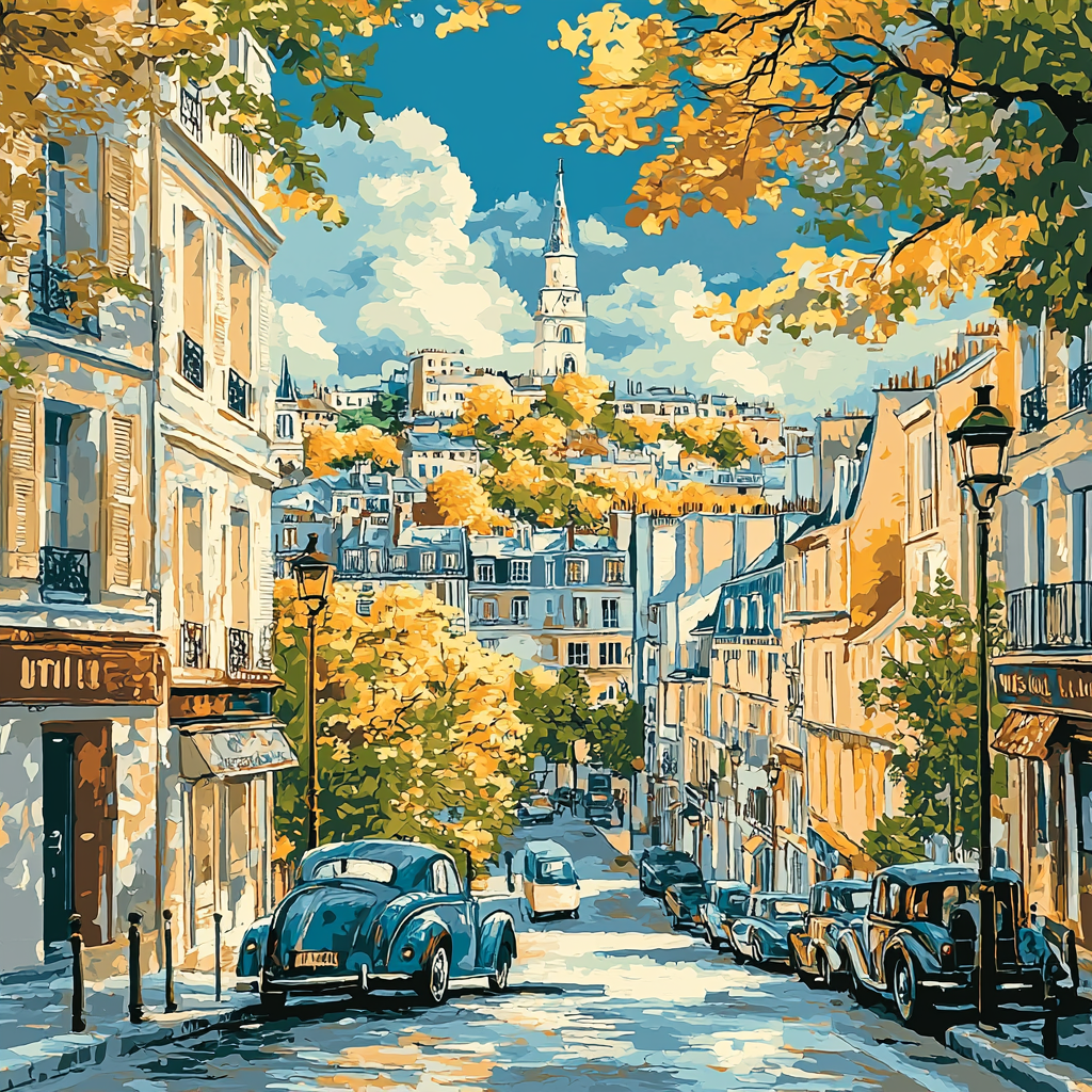 Maurice Utrillo Inspired Vintage Urban Romance DIY Paint By Numbers