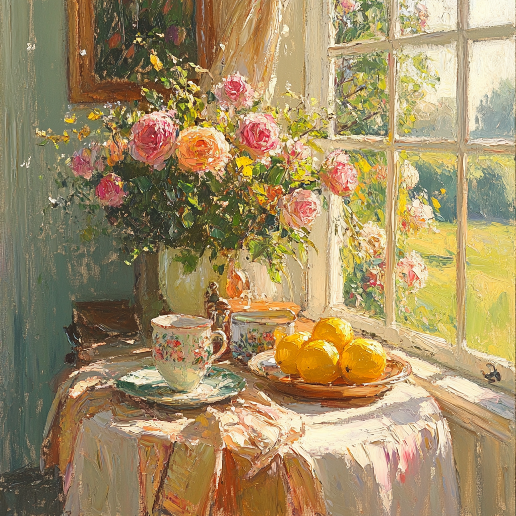 Pierre Bonnard Inspired Kitchen Table Numbered painting kits