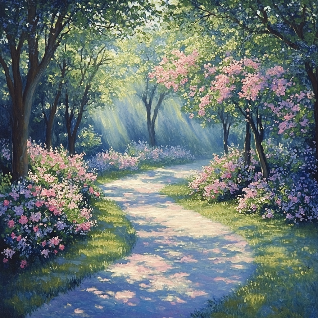 Monet Inspired Serene Spring Garden Painting by numbers kit