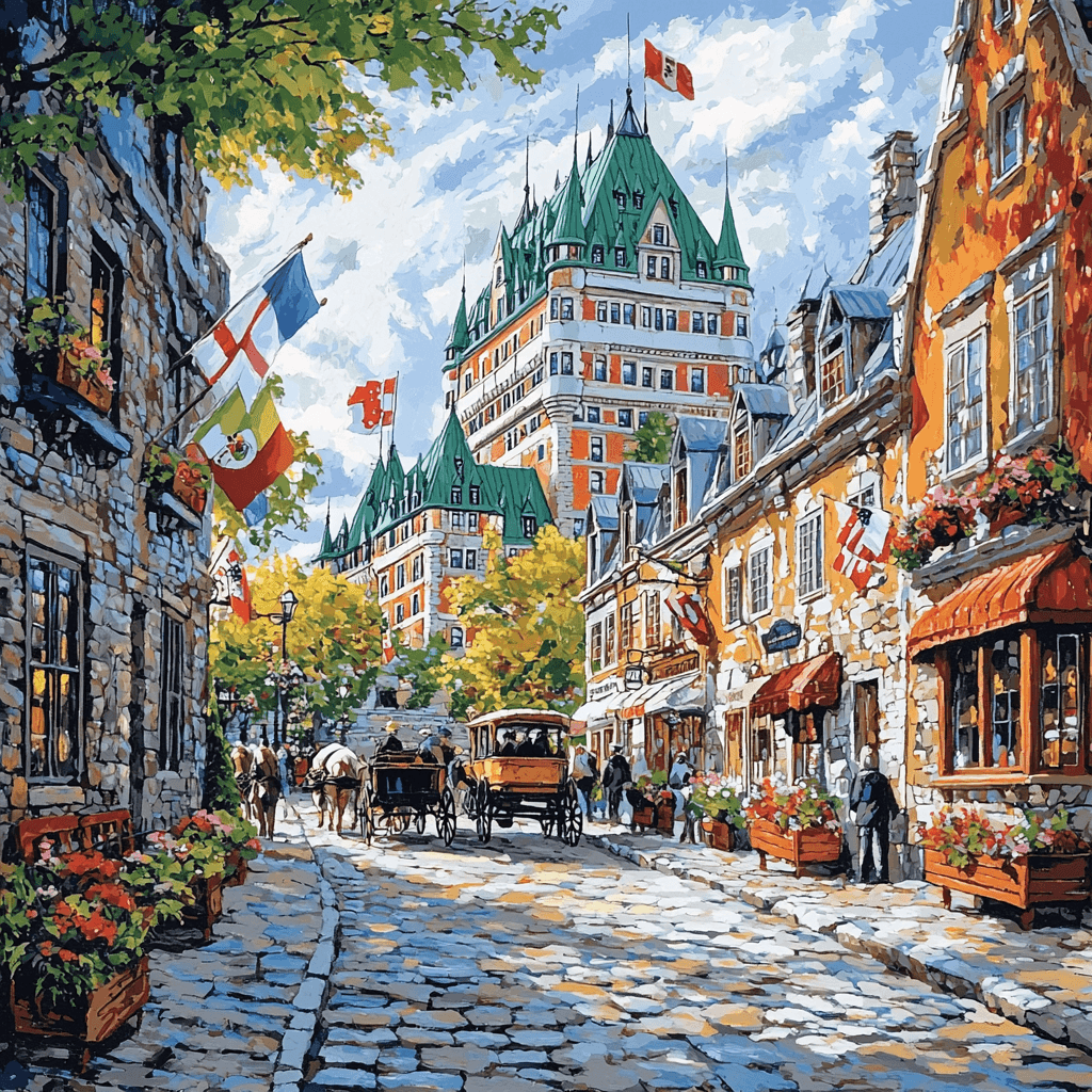 Old Quebec City - Canada Painting By Numbers Kit