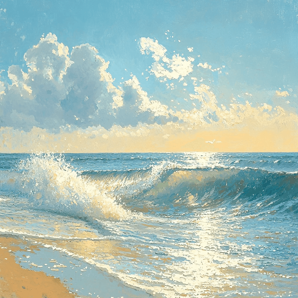 Homer Inspired Glimmering Ocean DIY Paint By Numbers