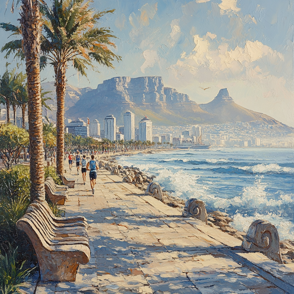 Bandstand Promenade Cape Town Sea Point South Africa paint by numbers