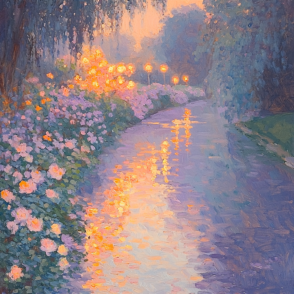 Turner Inspired Gorgeous Twilight Blossoms Paint By Number
