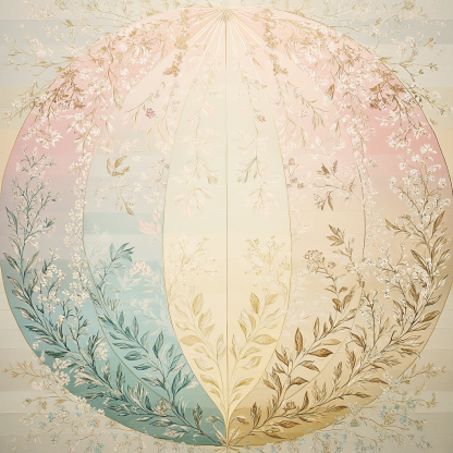 Alphonse Mucha Inspired Seasons Crescent Garden DIY paint by numbers