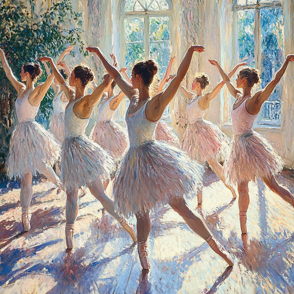 Edgar Degas Inspired Ballet Dancers Warm Up Paint by numbers art