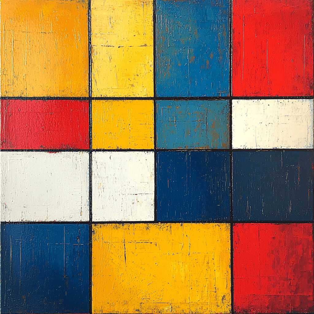 Piet Mondrian Inspired Patterns In Motion Paint By Number