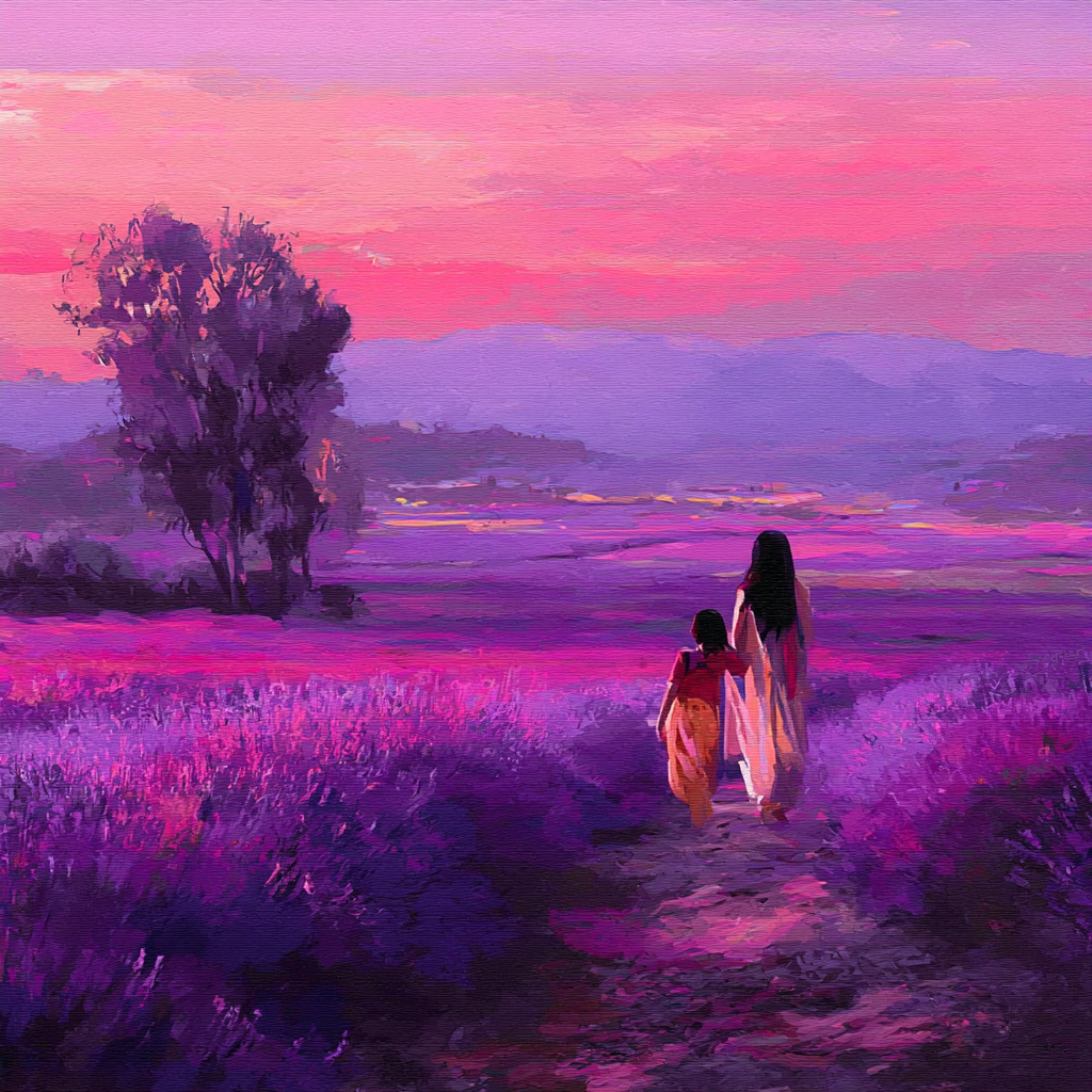 Whispering Love In Lavender Fields Numbered Painting Kits